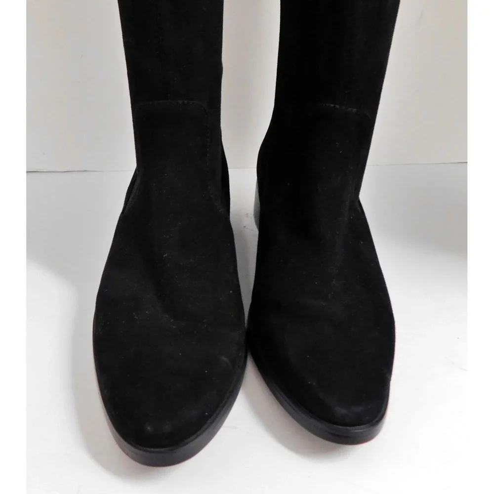 Parallele Black Nubuck Suede Leather Over The Knee High Boots‎ 9.5